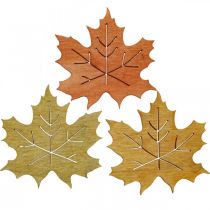 Artikel Tischdeko Herbst, Streudeko Holz Ahornblatt B4cm 72 St