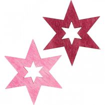 Artikel Holzsterne Deko Streudeko Weihnachten Lila H4cm 72 St