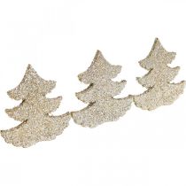 Artikel Streudeko Weihnachten Tannenbaum Gold Glitter 4cm 72St