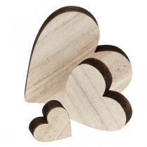 Artikel Holzherzen Streudeko Herz Natur Braun Tischdeko 29 St