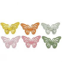 Streuer Holzschmetterling Bunte Streudeko 4,5×3cm 48St