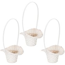 Artikel Streukorb aus Weide weiß 36cm für Blütenblätter 3er-Set