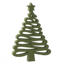 Artikel Streuteile Tannenbaum mit Stern Holz Grün/Natur 3x4,5cm 72 Stück