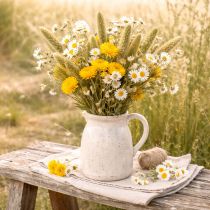 Artikel Strohblume Gelb getrocknet Helichrysum Trockenblumen Deko Bund 100g