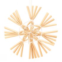 Artikel Christbaumschmuck aus Stroh, 25-teilig, Ø 5-6 cm, Naturfarbe