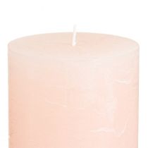 Artikel Stumpenkerzen Rosa Hellrosa Durchgefärbt Ø70×100mm 4er-Set für Tischdekoration