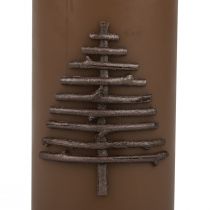 Artikel Weihnachtskerze Kerze Weihnachten Braun 150/70mm 1St