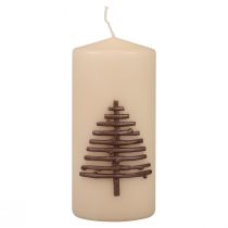 Artikel Weihnachtskerze Kerze Weihnachten Beige 150/70mm 1St