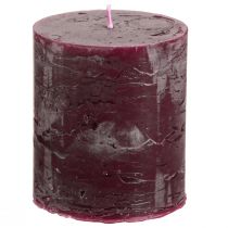 Artikel Stumpenkerzen Burgund Kerzen durchgefärbt 70×80mm 4 St