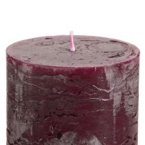 Artikel Stumpenkerzen durchgefärbt Burgund 70×80mm 4er-Pack Wohnraumdekoration