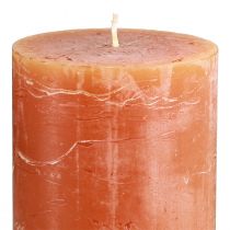 Artikel Stumpenkerzen durchgefärbt Dunkelorange 85x120mm, 2 Stück