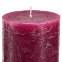 Artikel Stumpenkerzen Set 12 Stück, durchgefärbt, Ø 70 × 80 mm, Rosa-/Berry-Farbverlauf