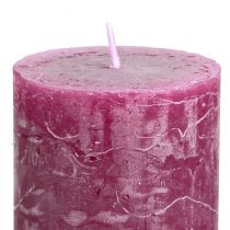 Artikel Stumpenkerzen durchgefärbt Berry Kerzen Lila 50×100cm 4 St