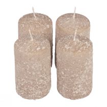 Stumpenkerzen Weihnachtskerzen Beige 60×100mm 4St