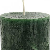 Artikel Durchgefärbte Kerzen Dunkelgrün Stumpenkerzen 70×110mm 4 St