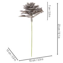 Artikel Künstliche Sukkulenten aus Wachs 10 cm graugrün 6 Stück