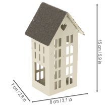 Artikel Lichthäuser Set aus Metall mit Tablett 35cm Grau