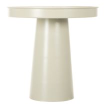 Artikel Tablett aus Metall mit Fuß 20 cm Beige-Grau für Kerzen und Figuren