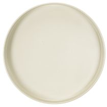 Artikel Tablett aus Metall mit Fuß 20 cm Beige-Grau für Kerzen und Figuren