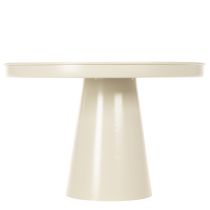 Artikel Dekotablett rund Metall Creme 30 cm auf Fuß für Tischdekoration