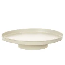 Artikel Dekotablett Metall 30 cm Beige Runde Form für Wohnraum