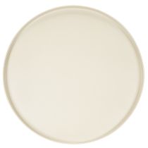 Artikel Runder Dekoteller aus Metall beige 40 cm mit 20 cm hohem Fuß