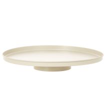Artikel Dekoplatte Metall rund beige 41 cm für Innenbereich