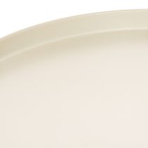 Artikel Dekoplatte Metall rund beige 41 cm für Innenbereich