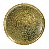 Dekotablett, Metallteller orientalisch, Tischdeko Ø25cm