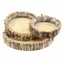 Artikel Rundes Tablett zum Bepflanzen Birke Natur Ø23/31/41cm 3er-Set