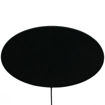 Artikel Deko Tafel Schwarz Oval Dekostecker Holz 10×6cm 12St