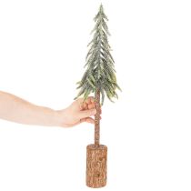 Artikel Künstlicher Tannenbaum 60cm gefrostet mit Holzsockel winterliche Dekoration