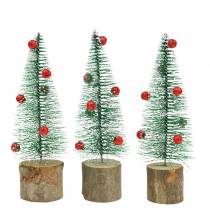 Artikel Tannenbaum Grün beschneit Ø5cm H15cm 6St