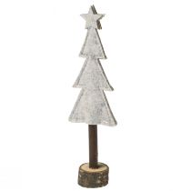 Artikel Tannenbaum Deko aus Filz mit Stern und Herz, Beige Rot, H21cm, 4 Stück