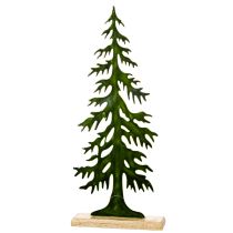 Artikel Deko Tannenbaum grün Metall 60cm auf Holzsockel