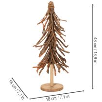 Artikel Tannenbaum aus Weidenzweigen auf Holzsockel 48 cm natur