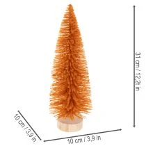 Artikel Künstliche Tannenbäume 31cm Kunststoff in Grün, Rot und Orange 3er Set