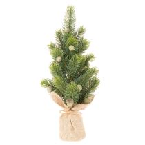 Artikel Künstlicher Mini-Weihnachtsbaum mit Jutesack, 38 cm, Grün