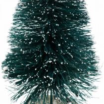 Artikel Mini-Tanne beschneit, Winterdeko, Weihnachtsbaum H9,5cm Ø5cm 2St