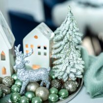 Tannenbaum mit Schnee, Weihnachtsdeko, Deko-Tanne H14cm