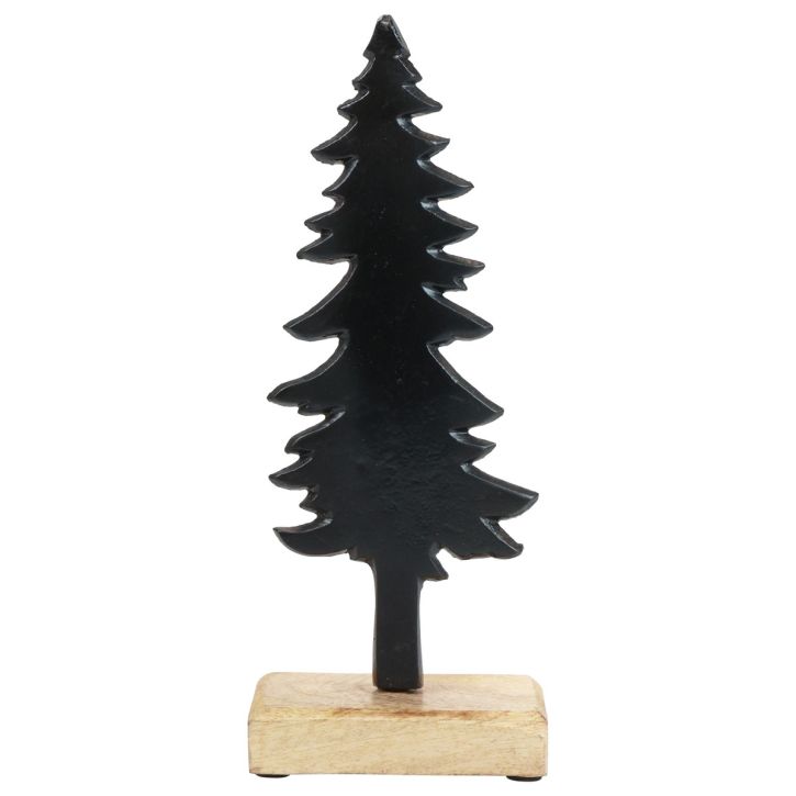 Artikel Weihnachtsdeko Tannenbaum Holz Metall Tischdeko H27cm