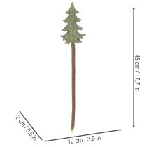 Artikel Deko-Tannenbaum auf Holzstab 45cm 6er-Set grün-grau