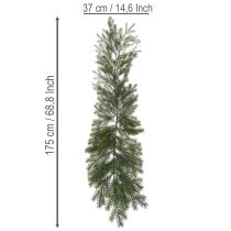 Artikel Deko-Tannenzweig künstlich 175 cm Grün aus Kunststoff für Innenbereich