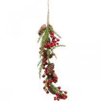 Tannenhänger mit Beeren und Zapfen 55cm