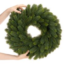 Artikel Künstlicher Weihnachtskranz aus Tannenzweigen grün rund 50 cm