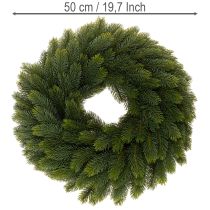 Artikel Künstlicher Weihnachtskranz aus Tannenzweigen grün rund 50 cm