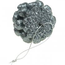 Artikel Christbaumschmuck Deko Zapfen Glitter Anthrazit H7cm 6St
