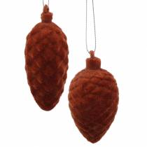 Artikel Deko-Zapfen beflockt Rooibos 9,5cm/8cm 12 St
