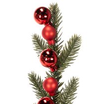 Artikel Künstlicher Tannenzweig mit roten Weihnachtskugeln 48cm 2er-Set
