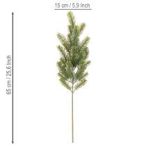 Artikel Künstlicher Tannenzweig 65 cm Grün 3 Stück für Weihnachtsdekoration